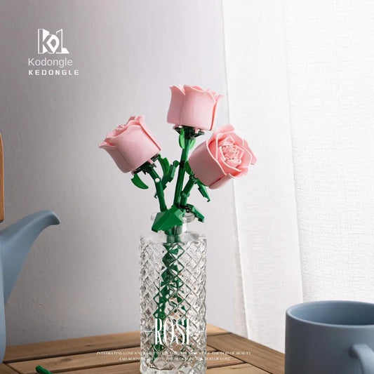 Romantic Rose Building Block Bouquet